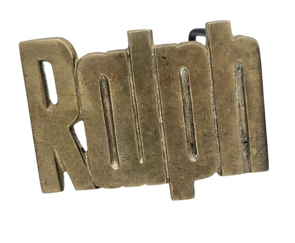 Ralph Ralphie Nameplate Western Monogram Initials Name Gift Vintage Belt Buckle
